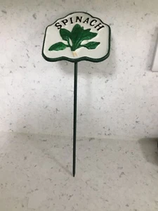 Spinat Metall Gemüse Marker Pflanzen Garten Schild Outdoor Gemüse Etiketten Schwerlast - Bild 1 von 4