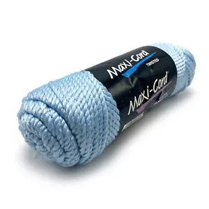 De Colección Maxi-Cord Macramé Azul Claro Cuerda Artesanal Torcida 6mm Nuevo Antiguo Stock 100yd - Imagen 1 de 12