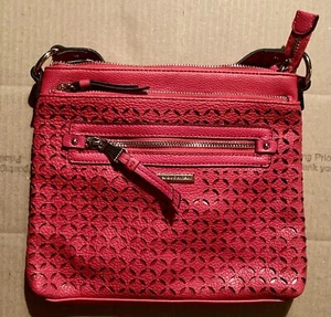 DANA BUCHMAN VINTAGE 90ER ROSA CROSSBODY GELDBÖRSE KUNSTLEDER MEHRERE FÄCHER - Bild 1 von 10