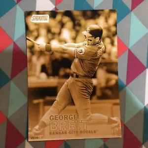 GEORGE BRETT #180 HOF ROYALS 2016 Topps Stadium Club 5X7 Gold Version 09/10 Made - Picture 1 of 2