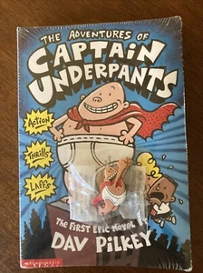 Lot of 2 Captain Underpants First and Second Epic Novel Graphic Paperback~SEALED - Picture 1 of 5