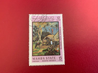 MAHRA STATE ADEN 1967 USADO ARTE GAUGUIN CERDOS NEGROS ELIGE 1 Foto 1 de 2