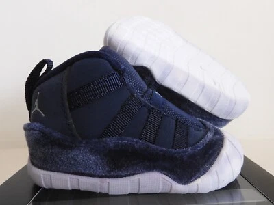 Nike Air Jordan 11 Botín de Cuna Medianoche Azul Marino-Met Plateado Talla 3c [FB1968-441] Foto 1 de 4