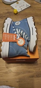 REFRESH XTI scarpe da ginnastica alte jeans spiaggia slip on tela qualità UK 6 - Foto 1 di 13