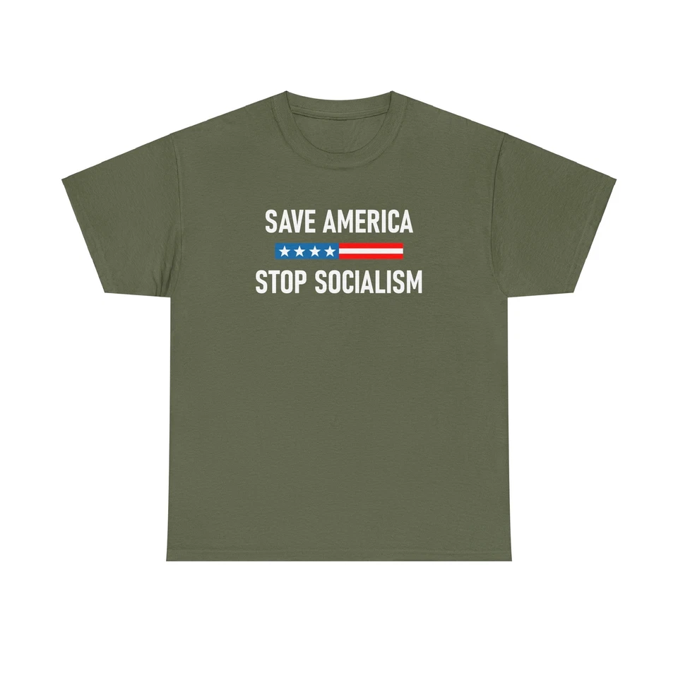 Camiseta Save America Stop Socialism Camiseta Patriota Camiseta Antisocialista Foto 1 de 1