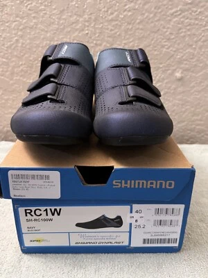 Zapato de ciclismo de carretera Shimano RC1W SH-RC100W SPD-SL para mujer EU 40 US 7,8 azul marino Foto 1 de 4