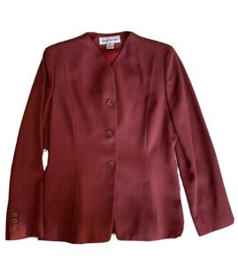 Rene Rowan Size 10 Blazer 100% Pure Wool Buttons Length 27” Long Sleeve #31