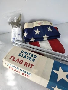 Valley Forge Flag Co. US Kit "Pioneer" 3' x 5' 100% Cotton Vintage Eagle Finial - Picture 1 of 10
