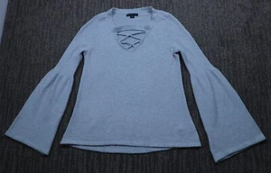 Suéter para mujer American Eagle Outfitters pequeño azul pálido manga campana ultra suave - Imagen 1 de 5
