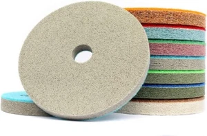 4" 5" 6" 7" Diamond Sponge Fiber Polishing Pads for Granite Marble Stone Clean - Picture 1 of 5