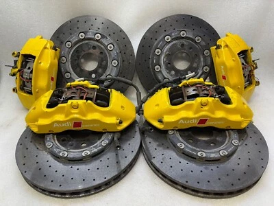 2015-2022 AUDI R8 CARBON CERAMIC BRAKE KIT SET FRONT AND REAR PERFORMANCE - Image 1 of 4