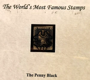 Great Britain GB UK "THE PENNY BLACK ~ WORLD'S FIRST STAMP" in WMnstr Album 1840 - Picture 1 of 20