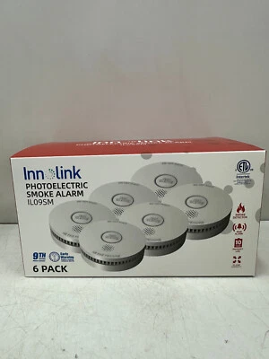 Innolink Innolink Photoelectric Smoke Detector Battery 6-Pack