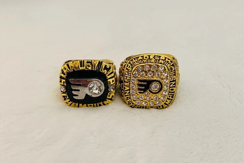 2 Pcs Philadelphia Flyers Stanley Cup Championship Ring Set, 🇺🇸 SHIP Cover
