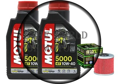 MOTUL HIFLO TAGLIANDO KYMCO PEOPLE 300 GT i 2010 AL 2017 GTi 5000 10W40 + FILTRO OLIO HF 566