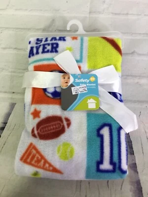 Manta polar para bebé Safety 1st Sports All Star béisbol fútbol 30x30 Foto 1 de 4