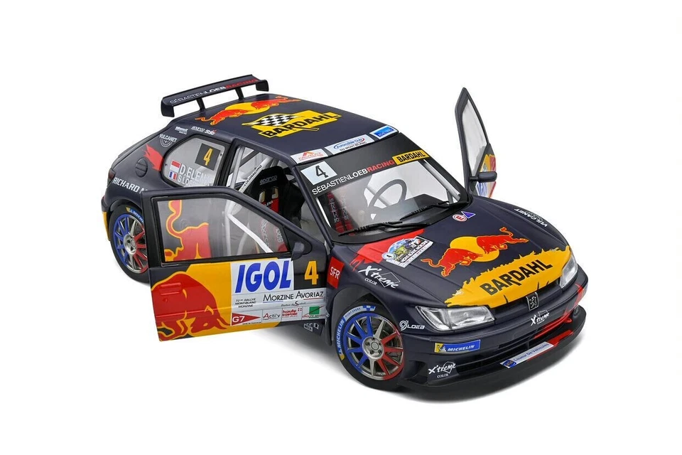 PEUGEOT 306 MAXI RED BULL N 4 6th MONT BLANC 2021 LOEB ELENA SOLIDO 1808301 1:18 - Image 1 of 1