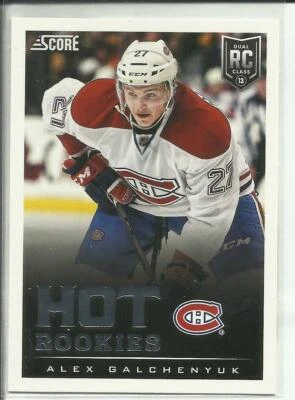 2013-14 Score  #645 Hot Rookies Alex Galchenyuk Montreal Canadiens  - Image 1 of 2