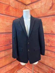 Mens Haggar Classic Fit Navy Jacket sz 42L TCA - Picture 1 of 8