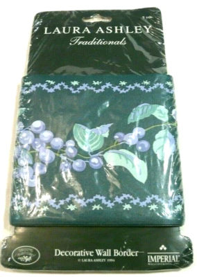 Laura Ashley Traditionals Decorative Wallpaper Border 5 Yards NIP Vtg Grapevine - Image 1 of 2