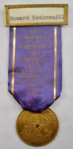 Bricklayers Masons Plasterers Union Of America 1965 Medal Ribbon Badge Pin (O) - Picture 1 of 5