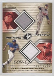 2002 SPx Winning Materials Combo Jerseys Alex Rodriguez Omar Vizquel #WM-VR