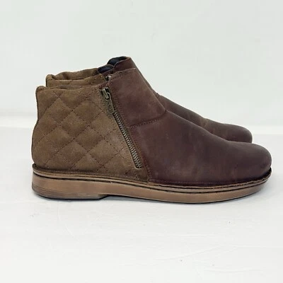 Naot Sintra Leather Side Zip Ankle Boot Quilted Cognac Brown Leather Sz 42 / 11 - Image 1 of 4