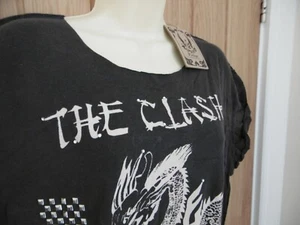 *NEW* AMPLIFIED ELEGANTLY WAISTED THE CLASH DRAGON LTD EDITION GREY TOP XL 14 - Picture 1 of 5