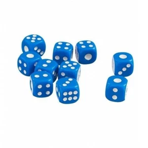BLUE DICE x 10 Die D6 12mm Tabletop Games Warhammer 40K - Picture 1 of 1