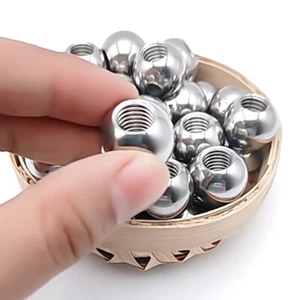304 Stainless Steel Thread Balls M2/3/4/5/6/8/10/12/14/16/18-M20 Half Hole Nuts - Picture 1 of 6
