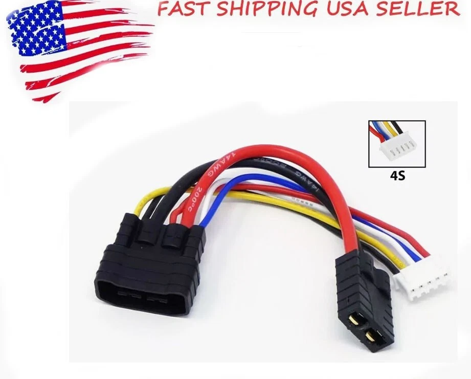 4S Lipo Battery Connector Cable Adapter fit for TRX 1/8 RC Car 150MM - Image 1 of 4