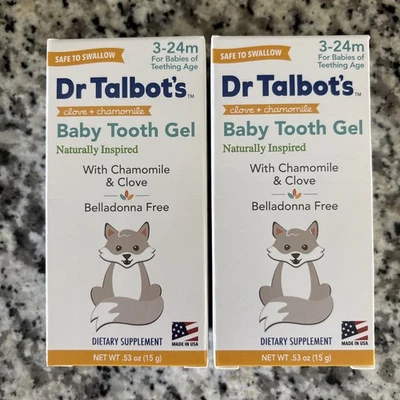(2 pack)   Dr. Talbot's Baby Tooth Gel for Sore Gums 3-24 Mon .53Oz Ea EXP 11/26 - Image 1 of 4