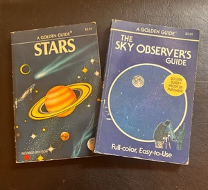1970s Vintage Golden Guide Sky Observer's Guide + Stars Paperback Books Space - Picture 1 of 4