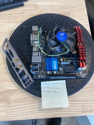 ASROCK H97M-ITX/ac 16GB RAM DDR3 i5-4670 3,40GHz mit I/O Shield & WLAN - Bild 1 von 4