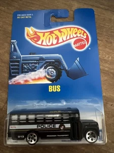 Hot Wheels Bus in schwarz Polizei Gefangenentransport Sammler #072 1991 - Bild 1 von 8