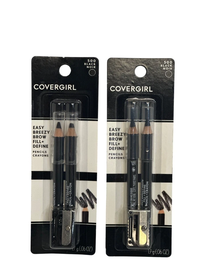 COVERGIRL Brow & Eye Makers Pencil 2 in Each Midnight Black 500
