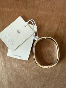 COS HINGED RECYCLED BRASS BANGLE/BRACELET SILVER XS/S RRP £35**NEW** - Picture 1 of 4