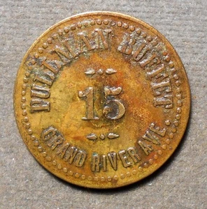 Detroit MI: Pullman Buffet, 15 Grand River Ave. Bueno para 2 1/2c en comercio. Sujetador - Imagen 1 de 2