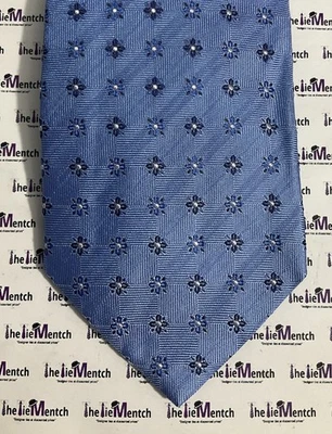 BROOKS 兄弟丝绸蓝色方格蓝色和海军蓝花卉设计领带全新 — 第 1/3 张图片