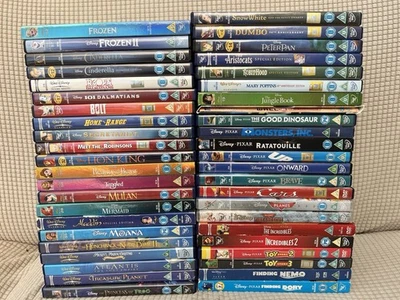 Disney 45 DVD Bundle - Pixar Up Lion Frozen 2 Moana Cars Incredibles Toy Finding - Image 1 of 4