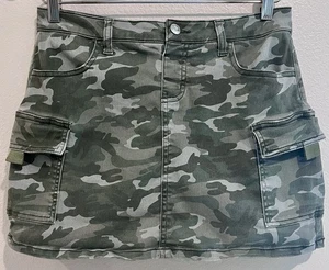 JUSTICE Girls 20 Camo Skirt Skort Green Camouflage Pockets - Picture 1 of 7