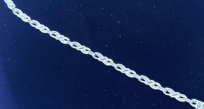 JARED’S Sterling Silver 1/8 Ct. W. Diamond Infinity Bracelet 7” - Image 1 of 4