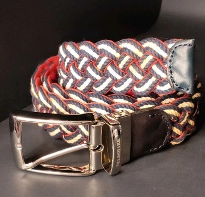 Cinturón reversible PAUL & SHARK YACHTING para hombre talla 42" tejido trenzado rojo blanco azul Foto 1 de 4