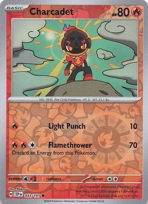 Charcadet - Common Reverse Holo SV08: Surging Sparks 033/191 NM - Image 1 of 2