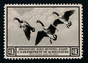 UNITED STATES (US) RW3 MINT VF NH, $1 - Picture 1 of 2