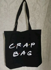 CRAP BAG from Friends-Canvas Tote Bag  w/handles Black - Picture 1 of 5