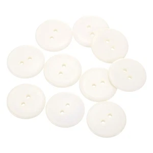 10pcs Resin Sewing Button, 28mm (1 1/8-inch) 2 Holes Round Craft Buttons, Beige - Picture 1 of 6