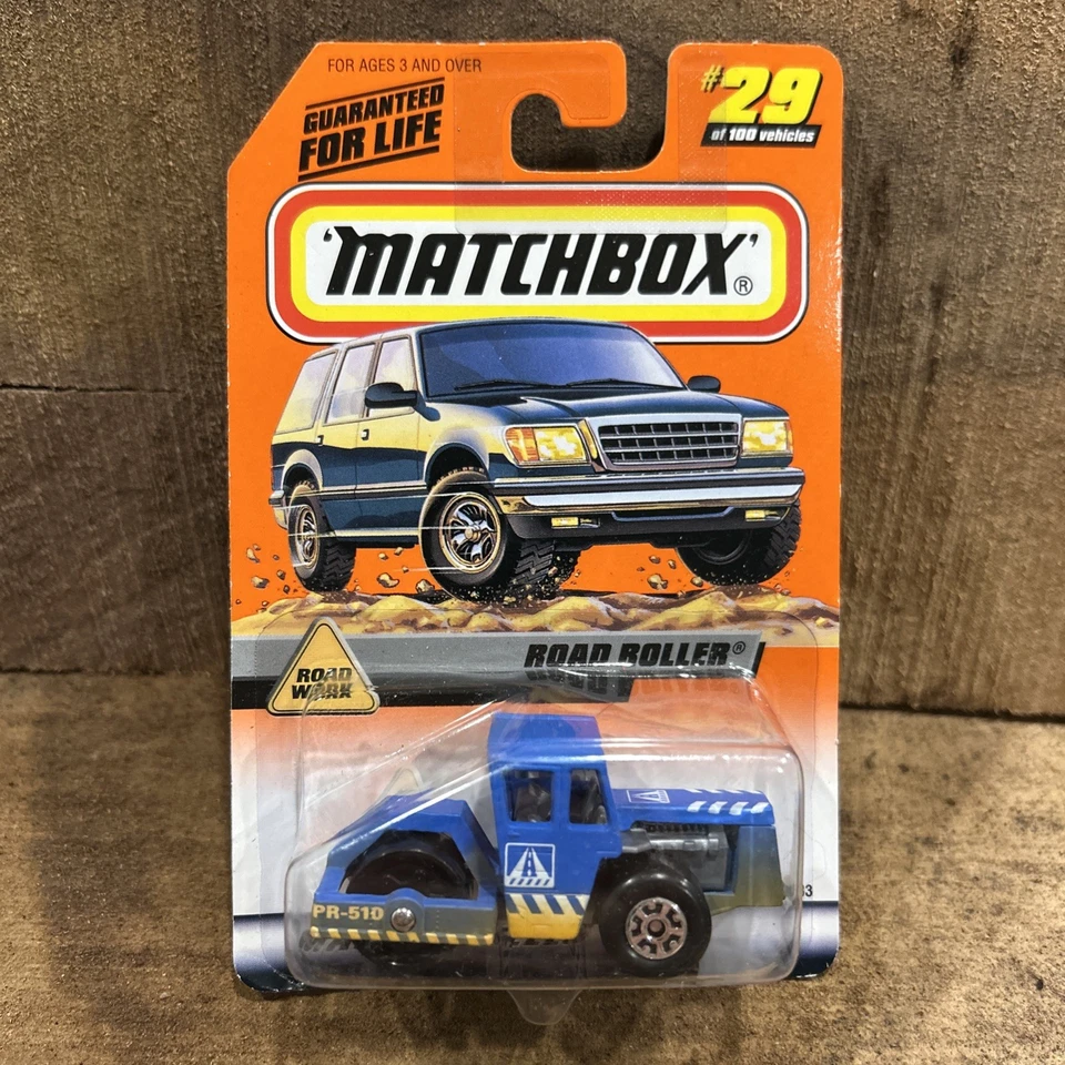 Matchbox Road Roller #29 1998 trabajo en carretera sin usar, en paquete Foto 1 de 4