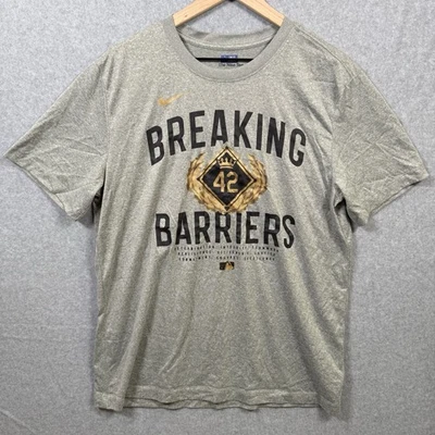 Camisa Nike Jackie Robinson Breaking Barriers Equipo Dodgers Emitida Grande Foto 1 de 4