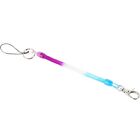 Lobster Hook Purple Blue Sp Stretchy Coil Key Keychain Strap Rope Cord T8F3